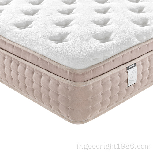 Matelas à ressorts non toxique en mousse à mémoire de forme confortable à pression supérieure en latex de luxe dans la boîte